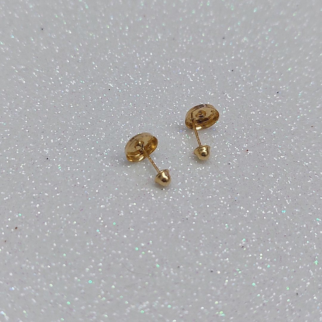 BROQUELES BROQUEL FIG BOTON C CIRCONIA 14K 0.2916 GR (NUEVO)