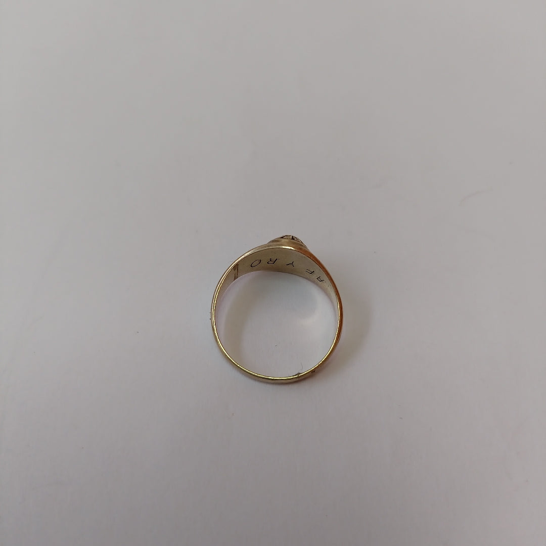 ANILLO DE GRADUACIÓN ORO 10 K 2.4 GRMS (SEMINUEVO)