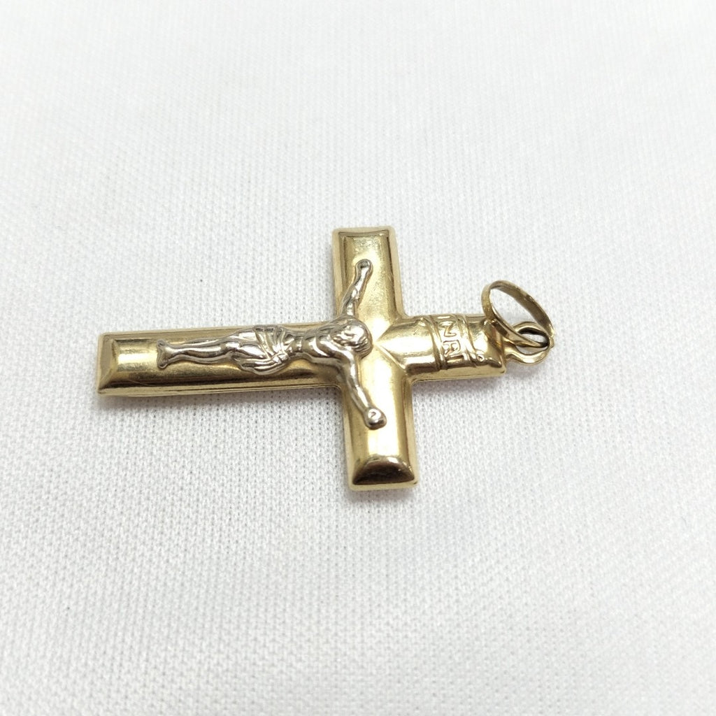 CRUCIFIJO ORO COMBINADO 14 K 2,30 GRMS (SEMINUEVO)