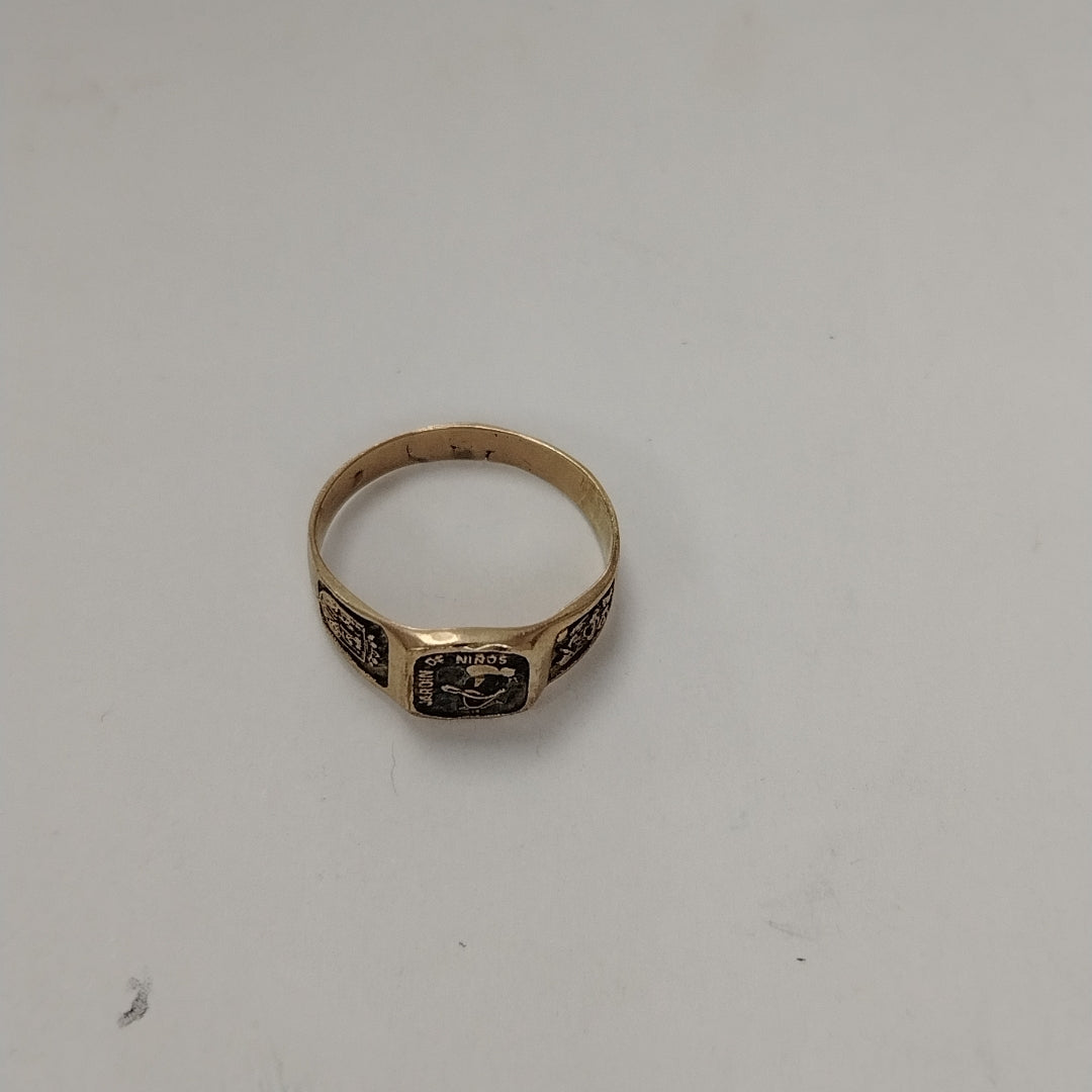 ANILLO DE GRADUACIÓN ORO 10 K 1,60 GRMS (SEMINUEVO)