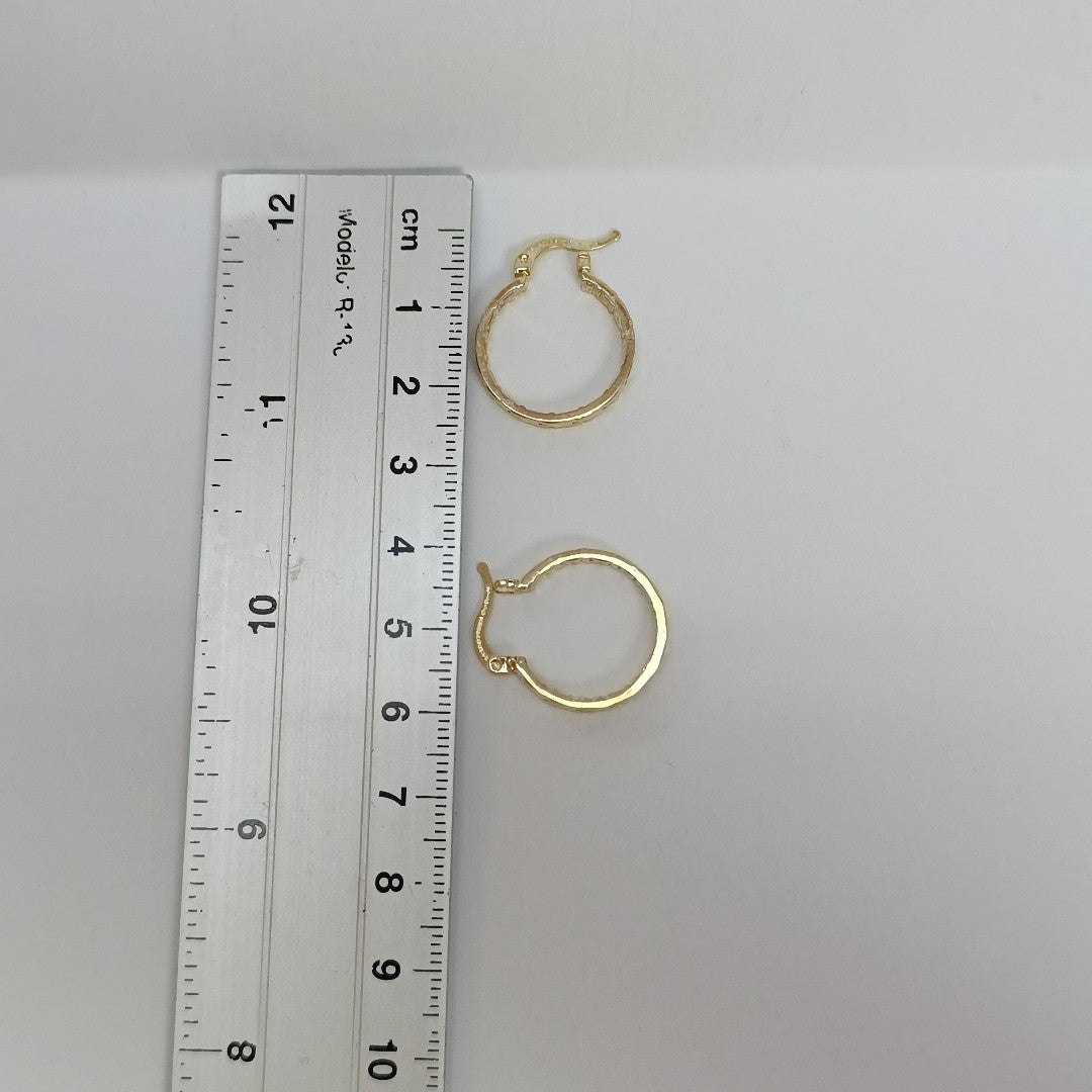 ARETES TEJIDO ARRACADAS TIPO GRECAS 14K 2 GR (NUEVO)