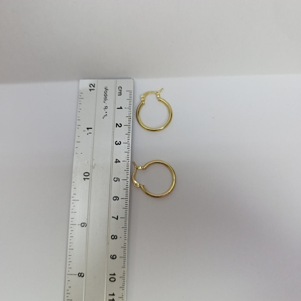ARETES TEJIDO ARRACADAS LISAS 14K 1.2 GR (NUEVO)