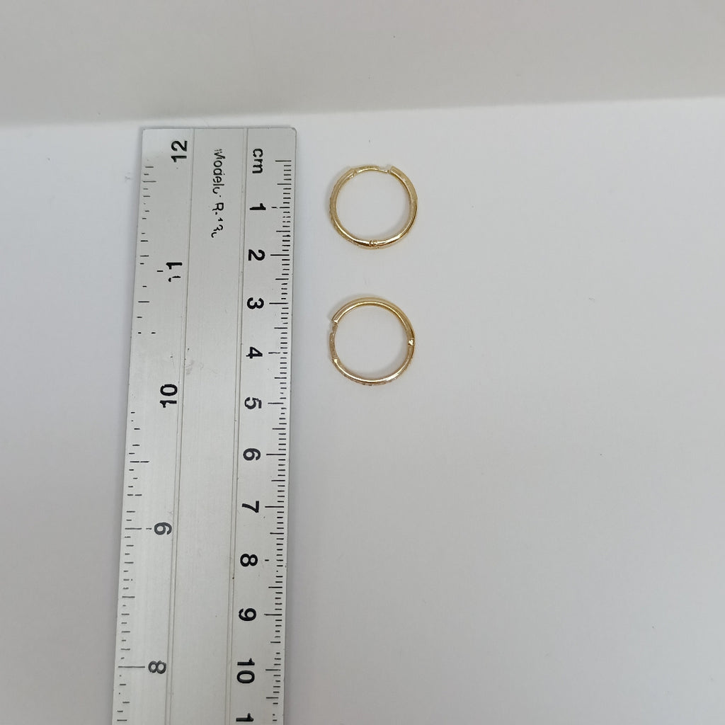 ARETES ARRACADAS C CIRCONIAS 14K 2.1 GR (NUEVO)