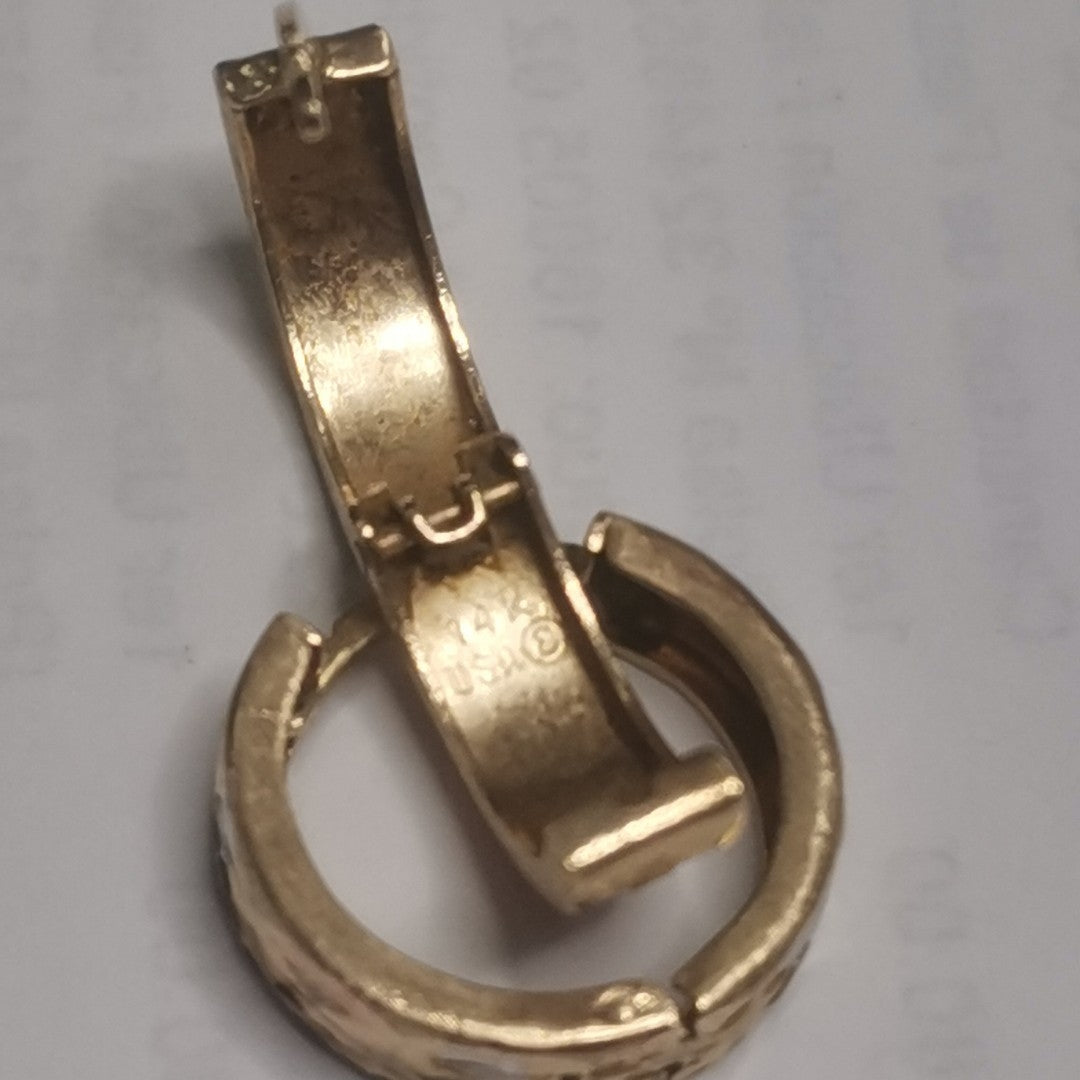 ARETES PAR ORO 14 K 2.4 GRMS (SEMINUEVO)