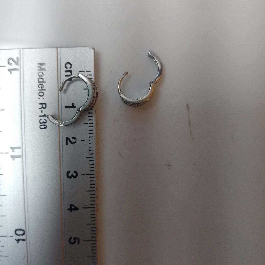 ARRACADAS PAR ORO BLANCO 14 K 2.2 GRMS (SEMINUEVO)