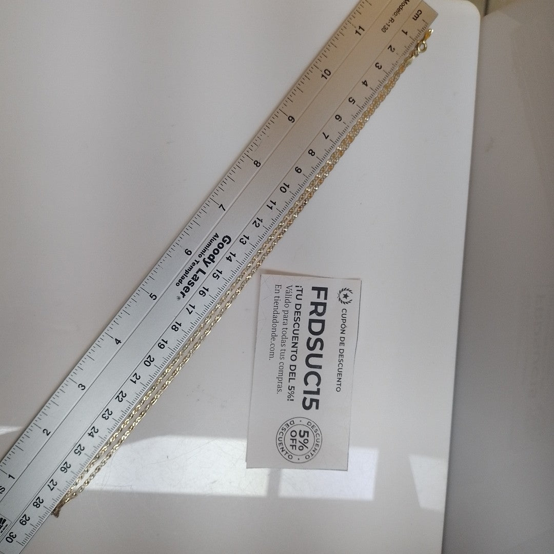 CADENA ORO, ORO COMBINADO 14 K 2.9 GRMS (SEMINUEVO)