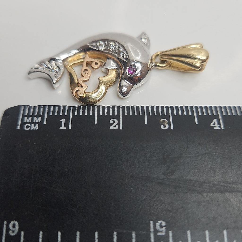 DIJE ORO,ORO BLANCO 14 K 4,60 GRMS (SEMINUEVO)