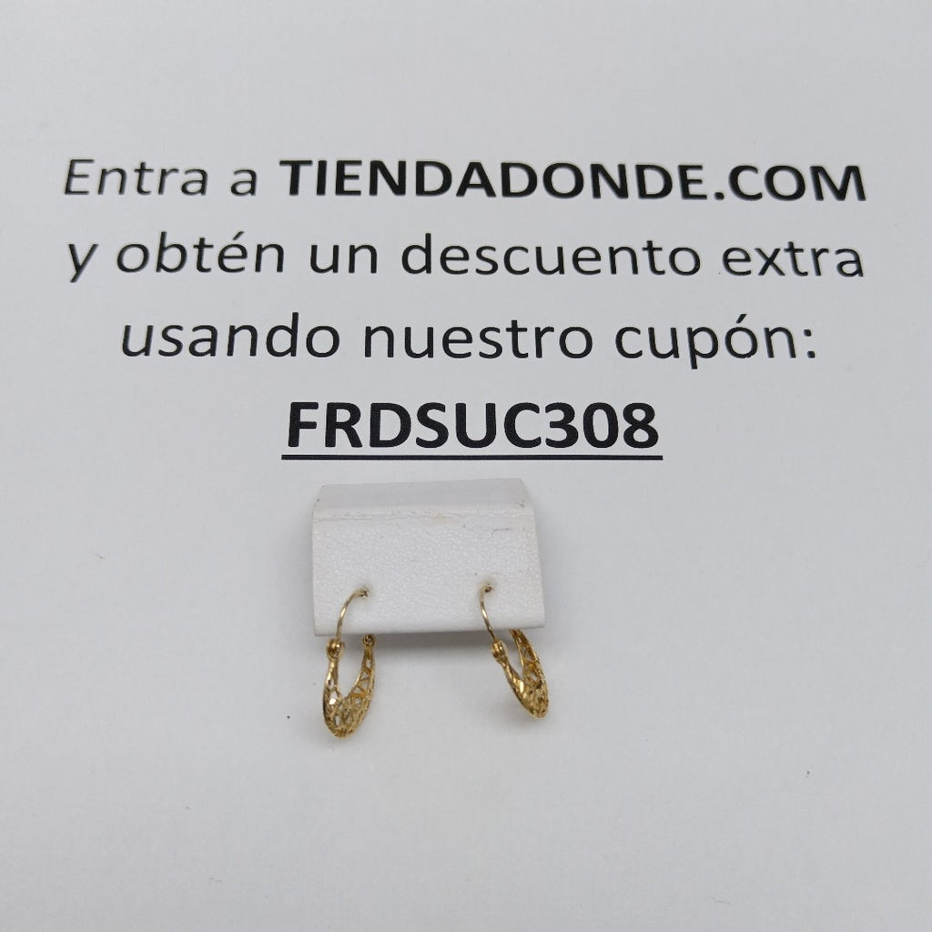 ARRACADAS PAR ORO 14 K 1.3 GRMS (SEMINUEVO)