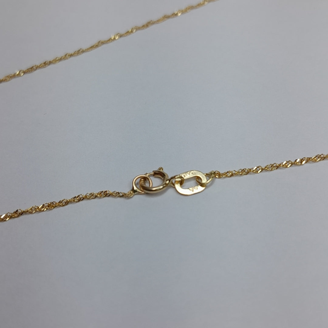 DIJE, GARGANTILLA ORO 14 K 1.5 GRMS (SEMINUEVO)