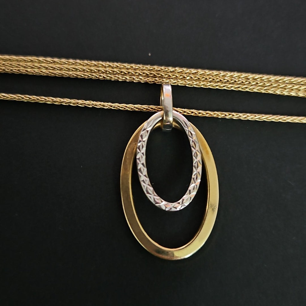 GARGANTILLA ORO COMBINADO 14 K 4.1 GRMS (SEMINUEVO)