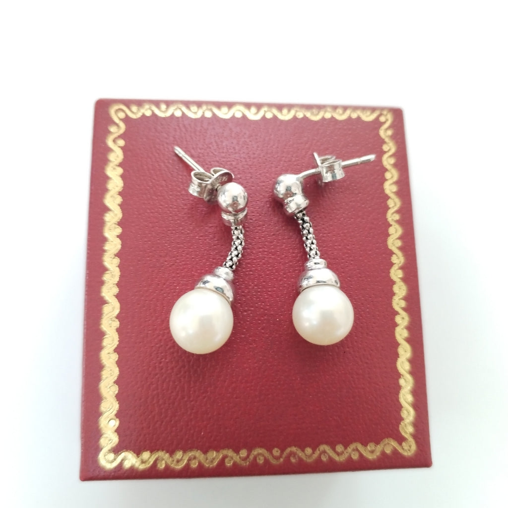 BROQUELES PAR ORO, ORO BLANCO 14 K 3.6 GRMS (SEMINUEVO)