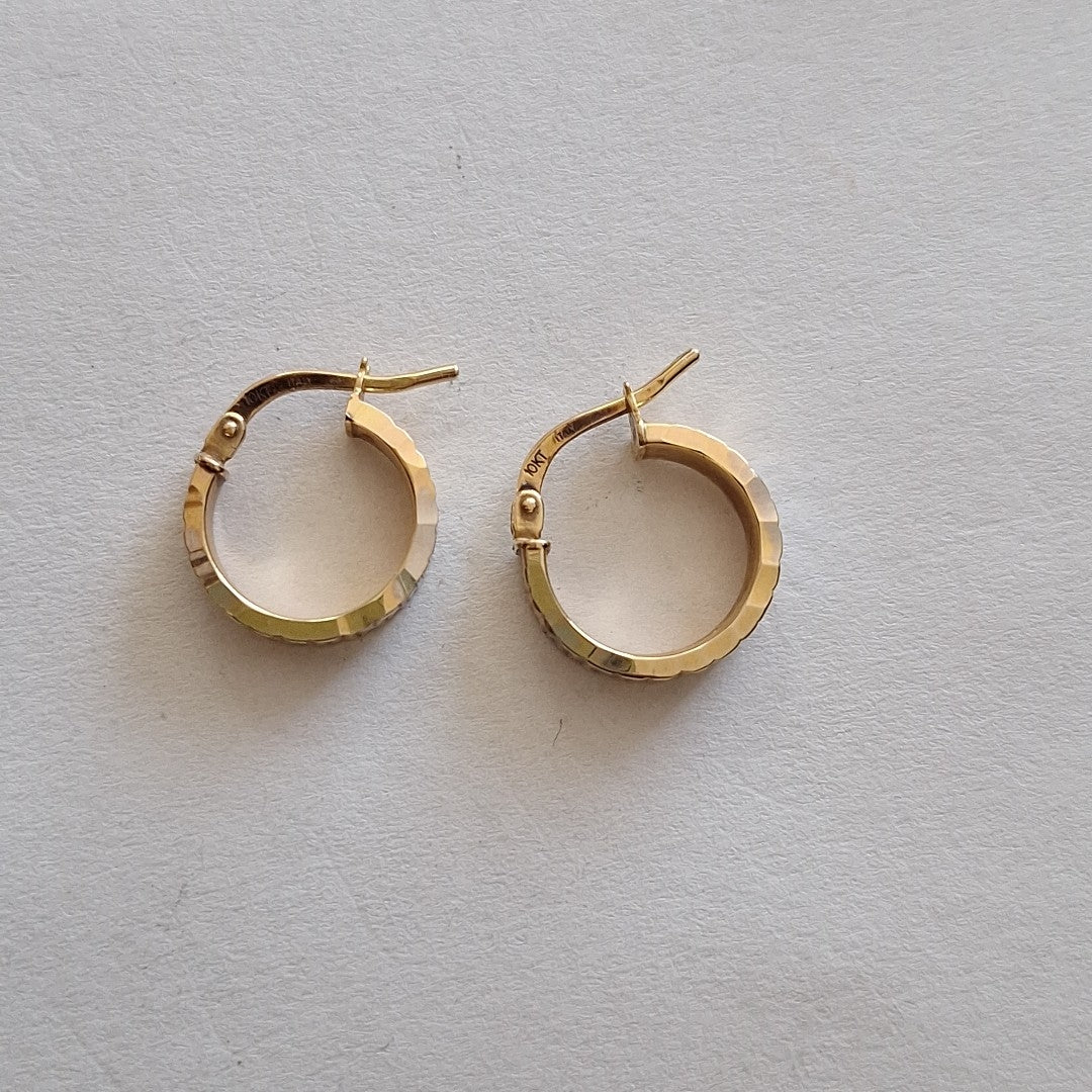 ARRACADAS PAR ORO, ORO COMBINADO 10 K 1.3 GRMS (SEMINUEVO)