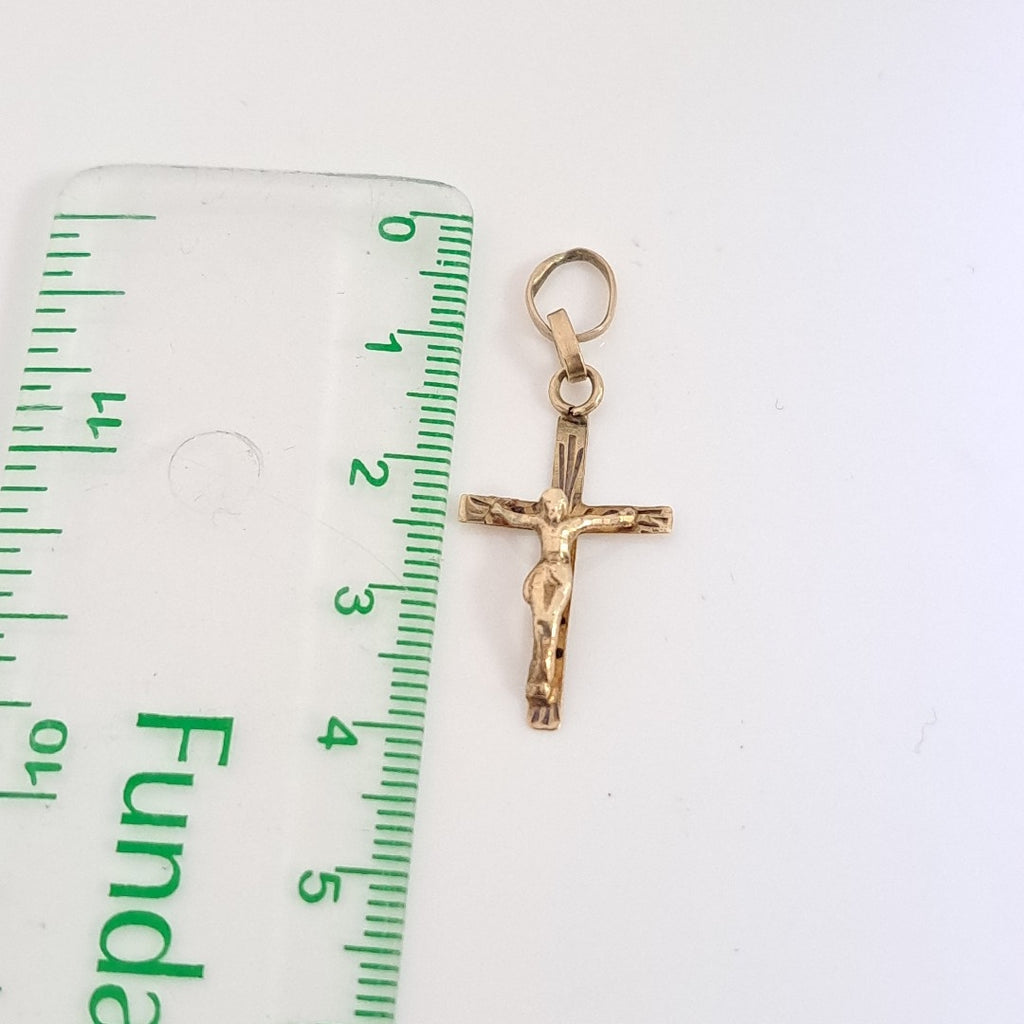 CRUCIFIJO ORO 10 K 1.1 GRMS (SEMINUEVO)
