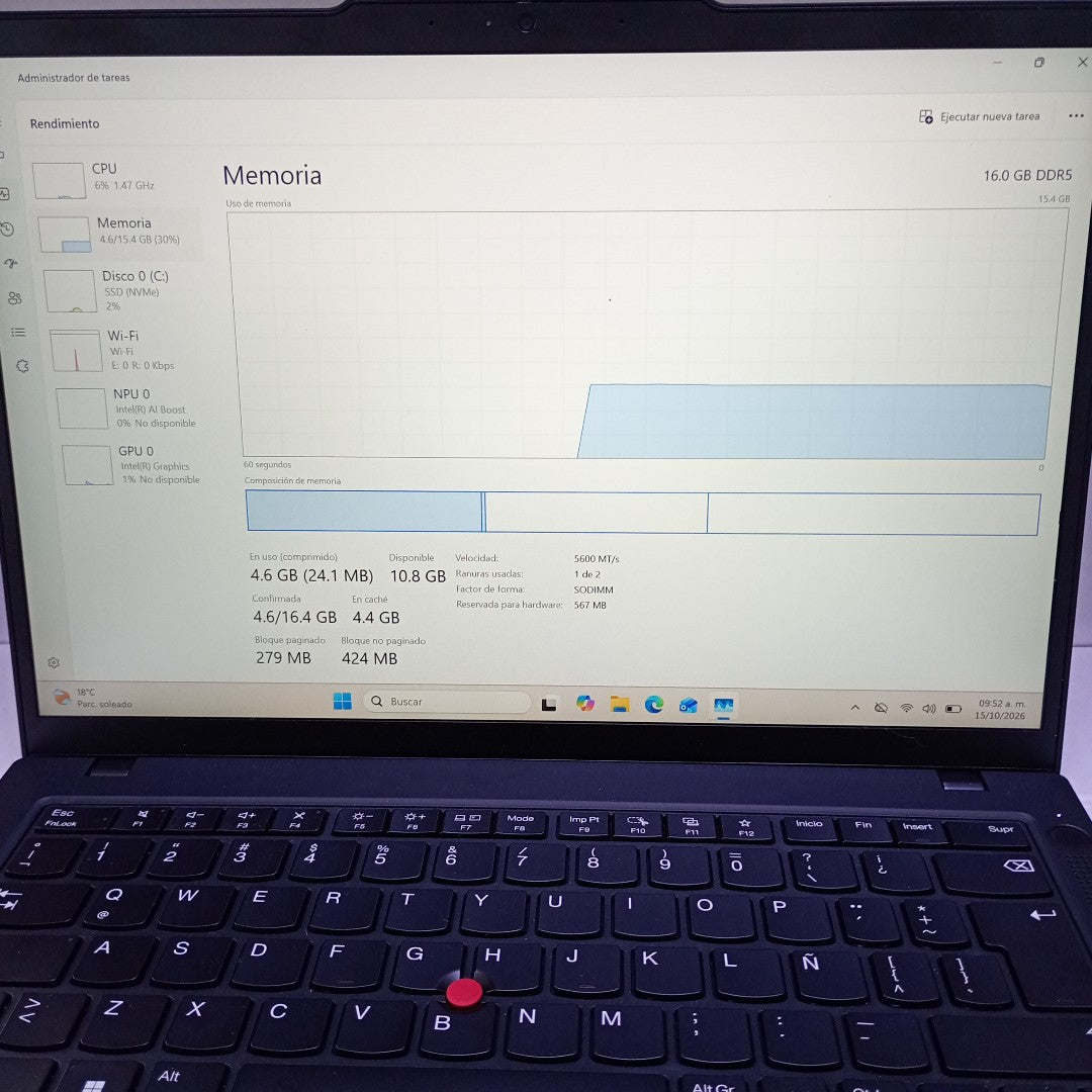 LAPTOP LENOVO THINKPAD T14 GEN 5 (2025) 512 GB SSD 16 GB RAM