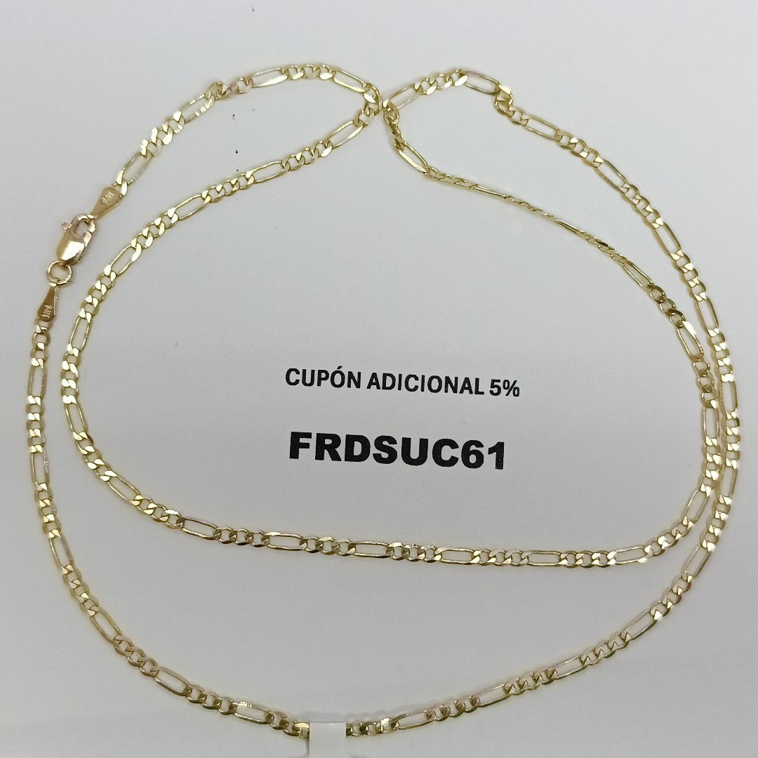 CADENA 3X1 14K 55 CM 5 GR (NUEVO)