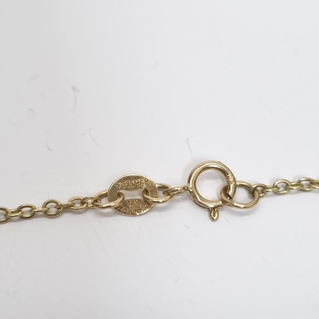 PULSERA ESPECIAL C MARIPOSAS 14K 18 CM 1.7 GR (NUEVO)