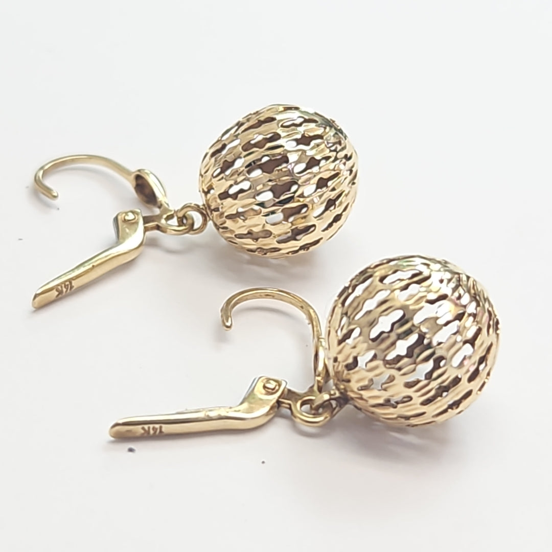 ARETES PAR ORO 14 K 2,90 GRMS (SEMINUEVO)