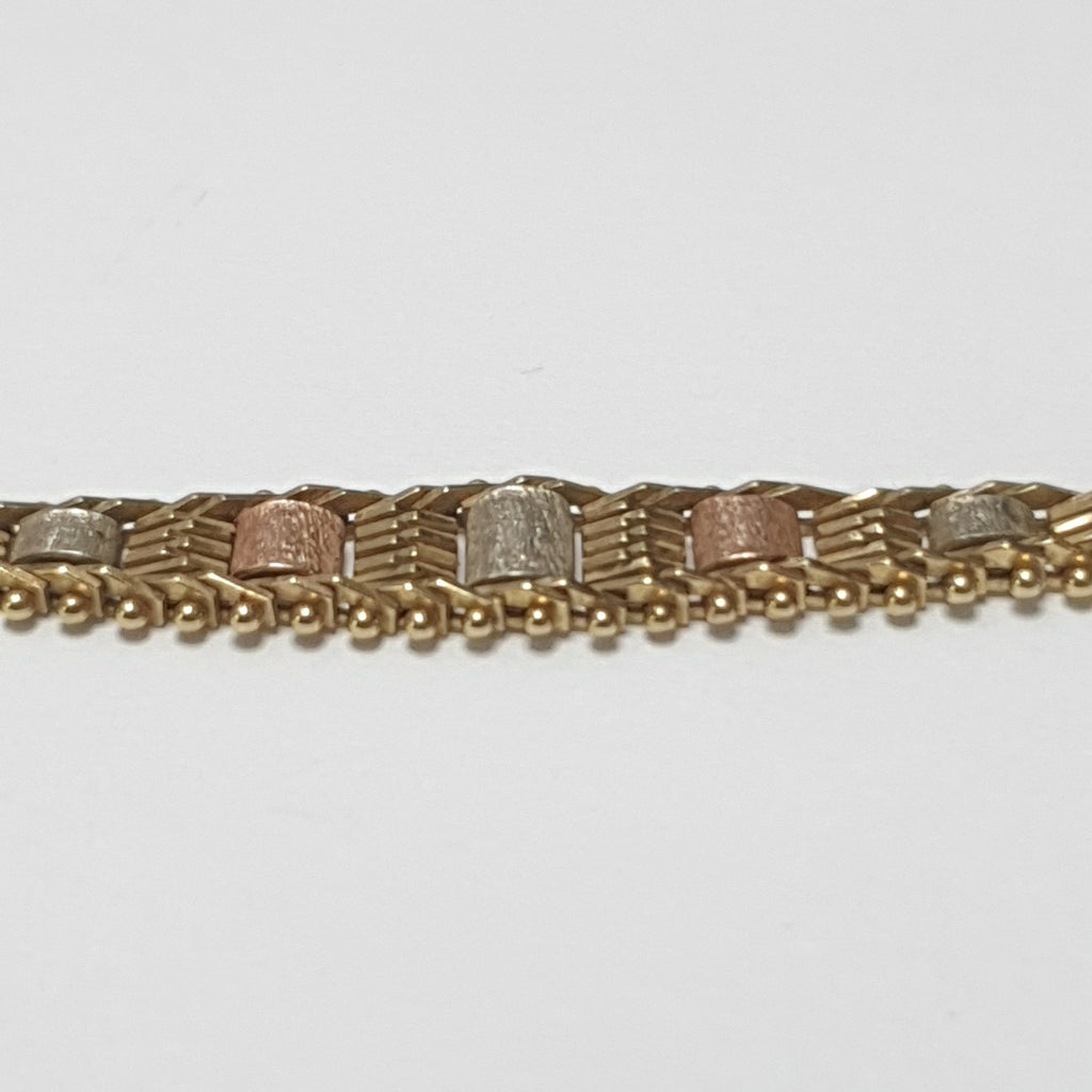 PULSERA ORO COMBINADO 14 K 7.2 GRMS (SEMINUEVO)