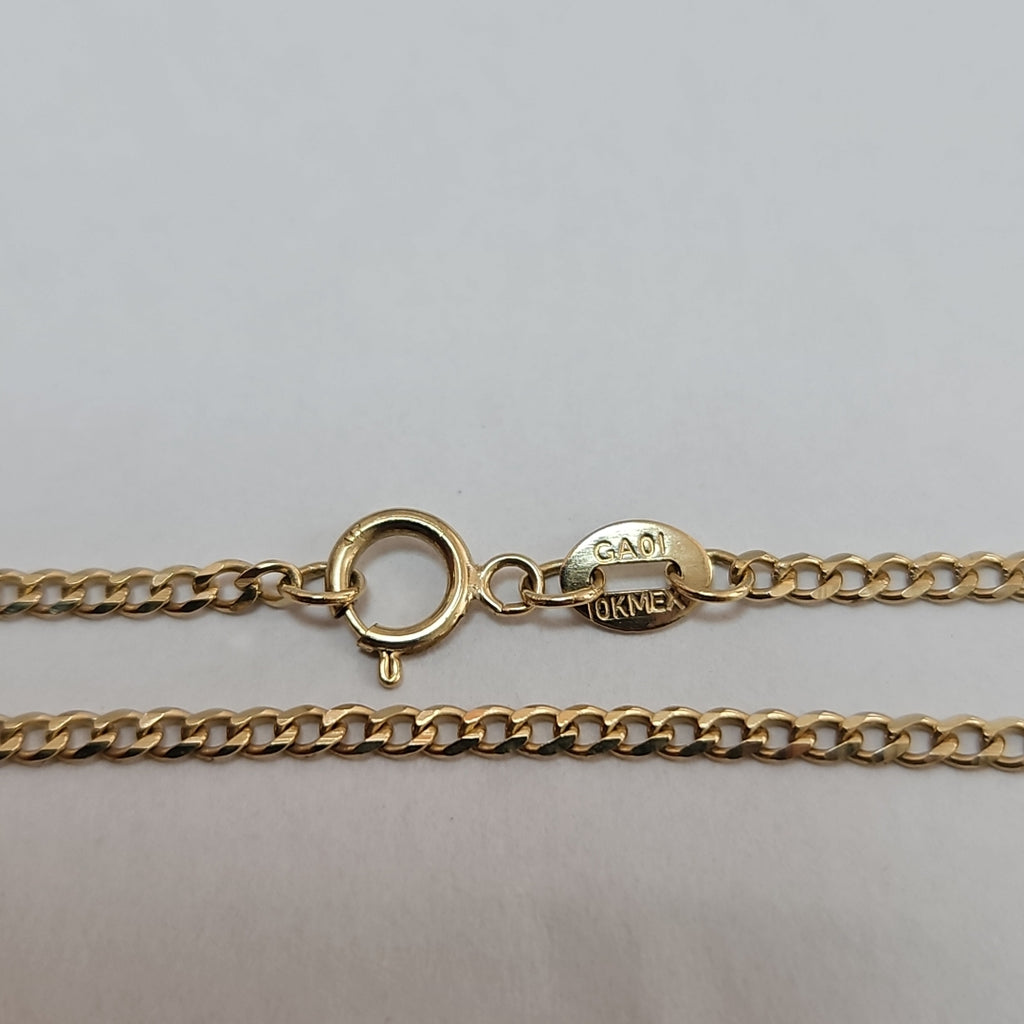 CADENAS TEJIDO BARBADA ORO 10K 55 CM 3.8 GR (NUEVO)