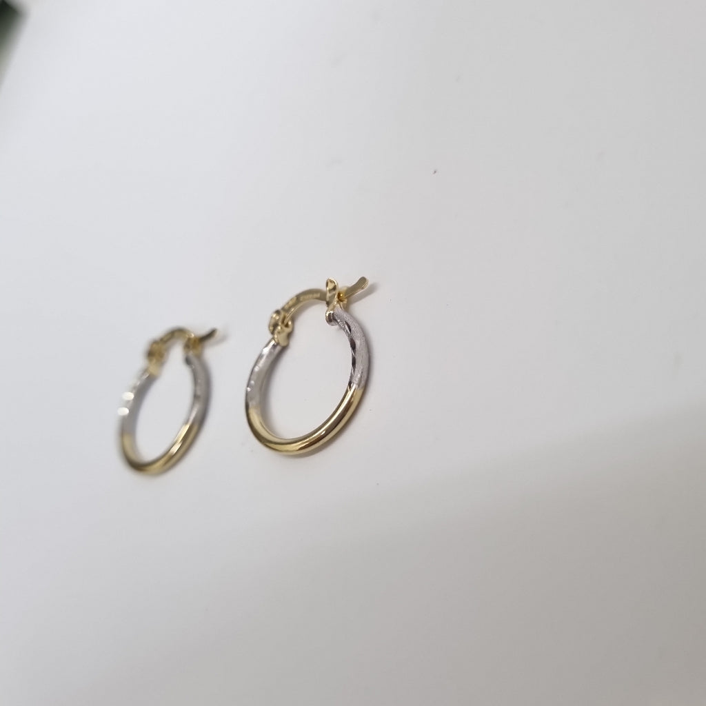 ARETES ARRACADAS COMBINADAS 14K 1.1 GR (NUEVO)