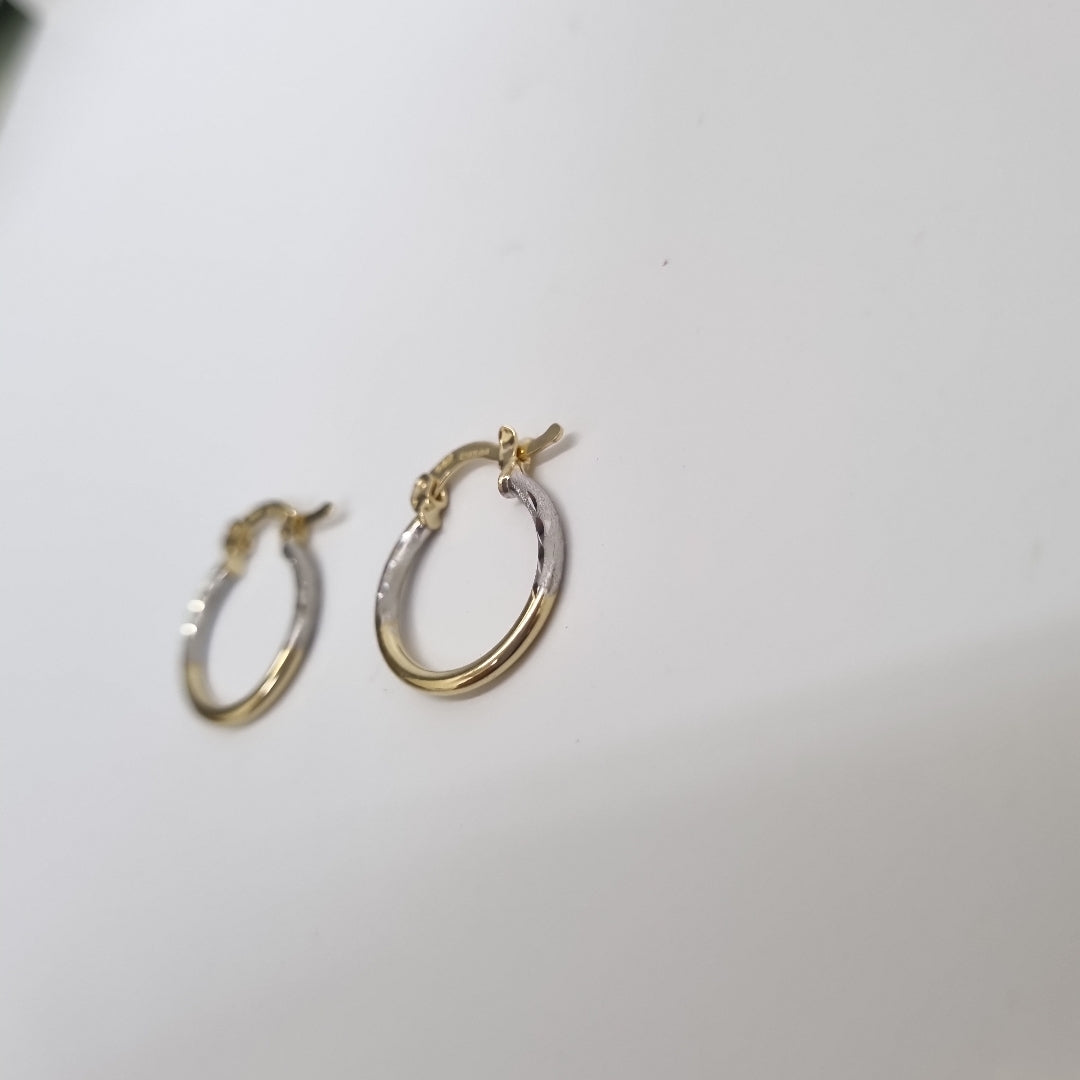 ARETES ARRACADAS COMBINADAS 14K 1.1 GR (NUEVO)