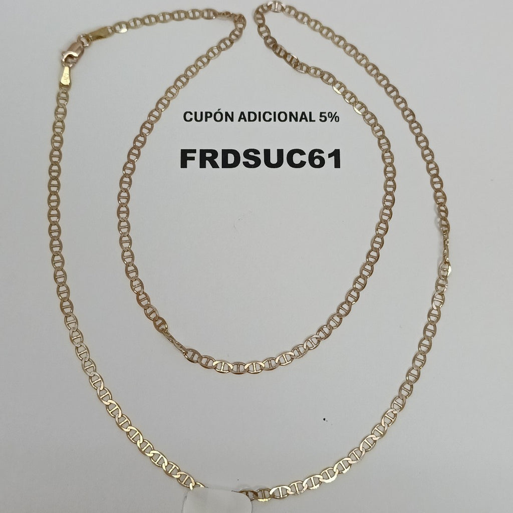 CADENAS TEJIDO GUCHI ORO 10K 60 CM 5.1 GR (NUEVO)