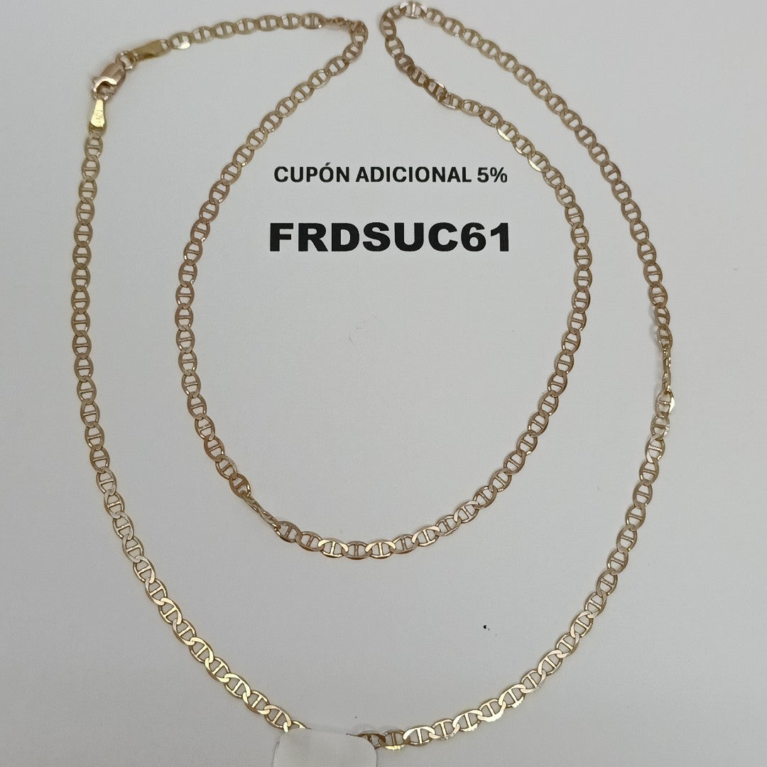 CADENAS TEJIDO GUCHI ORO 10K 60 CM 5.1 GR (NUEVO)