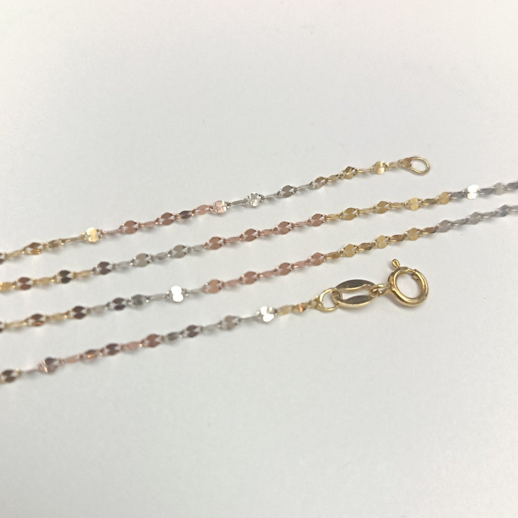 CADENA ORO COMBINADO 14 K 0,70 GRMS (SEMINUEVO)