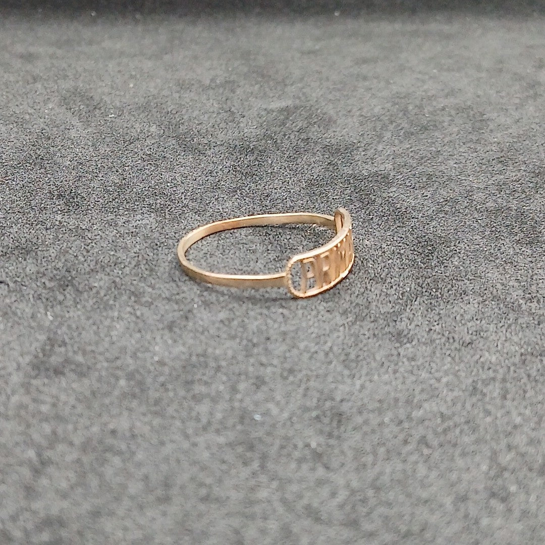 ANILLO DE GRADUACIÓN ORO 10 K 0.7 GRMS (SEMINUEVO)