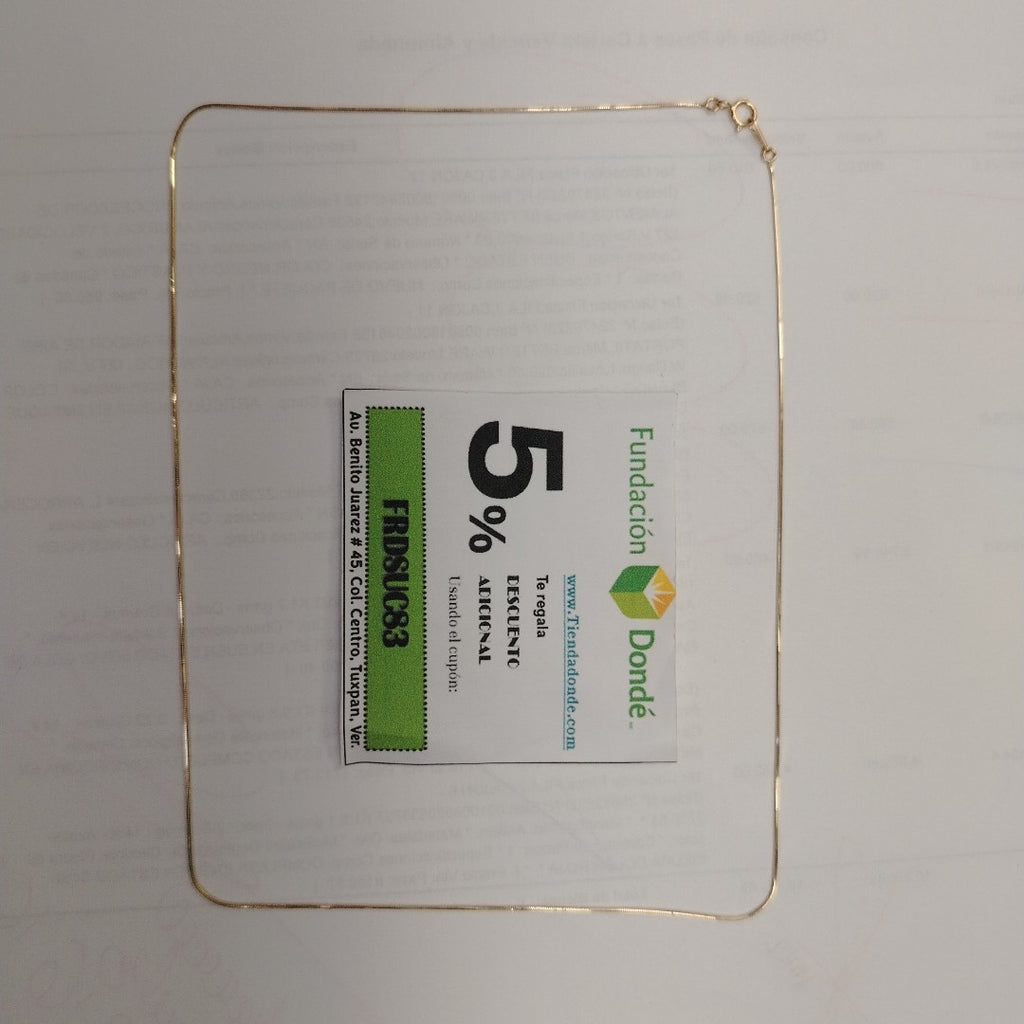 CADENA ORO 14 K 2 GRMS (SEMINUEVO)