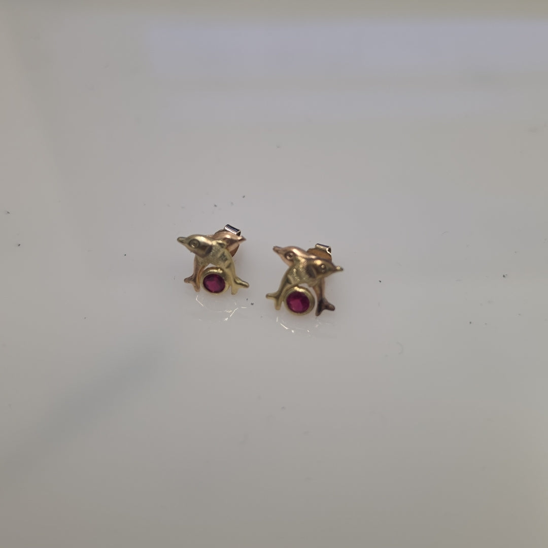 ARETES PAR ORO, ORO COMBINADO 10 K 1.3 GRMS (SEMINUEVO)