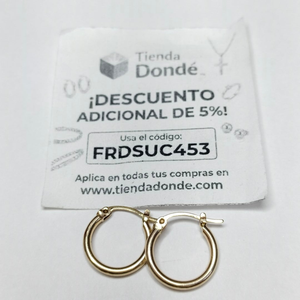 ARRACADAS PAR ORO 14 K 1.5 GRMS (SEMINUEVO)
