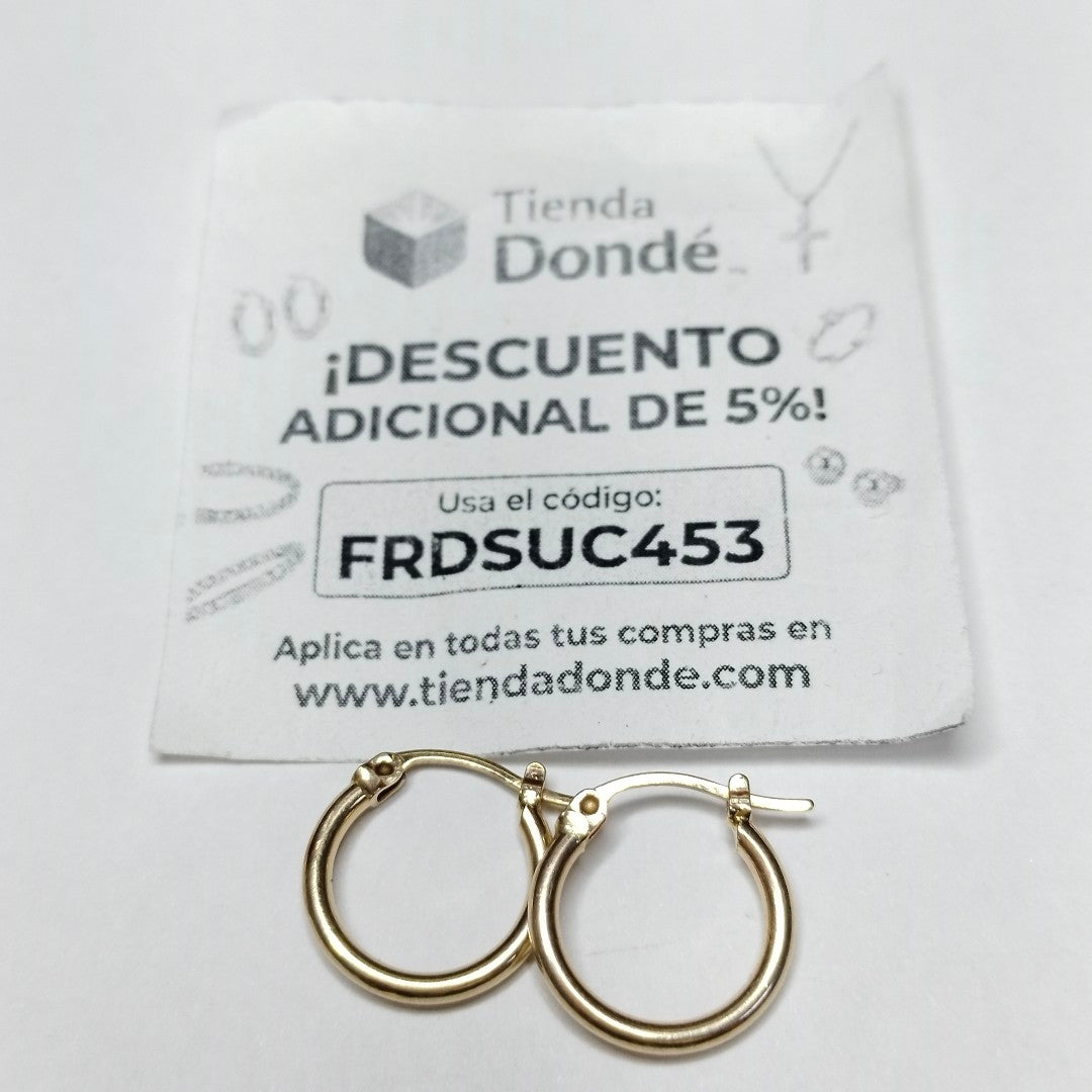 ARRACADAS PAR ORO 14 K 1.5 GRMS (SEMINUEVO)