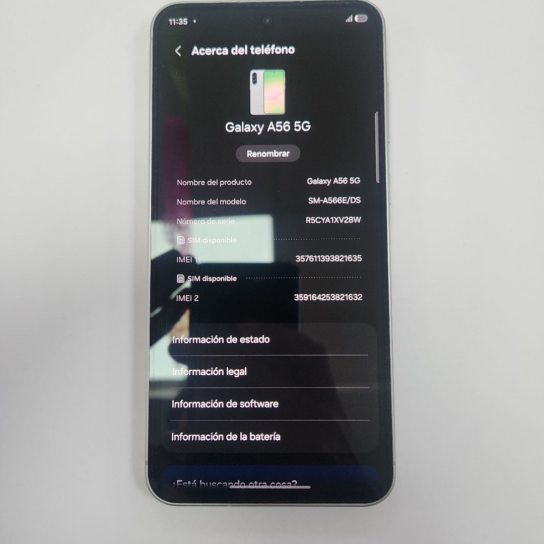 CELULAR SAMSUNG GALAXY A56 SM-A566E (2025) 256 GB 12 GB RAM (SEMINUEVO)