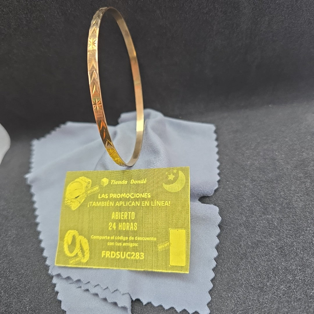 PULSERA RIGIDA ORO 14 K 7.2 GRMS (SEMINUEVO)