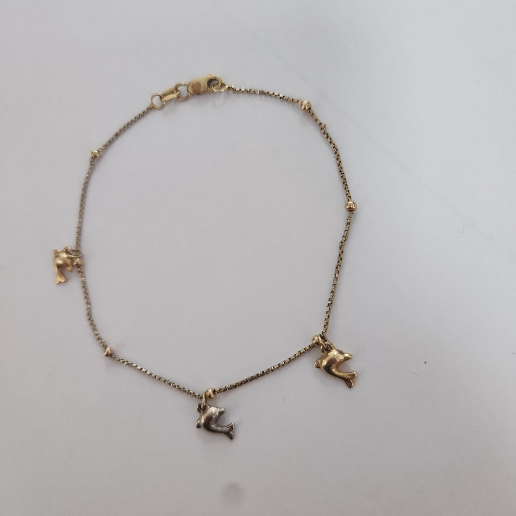 PULSERA ORO COMBINADO 14 K 2,10 GRMS (SEMINUEVO)
