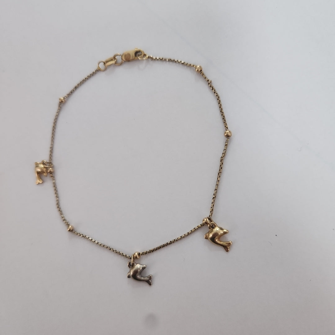 PULSERA ORO COMBINADO 14 K 2,10 GRMS (SEMINUEVO)