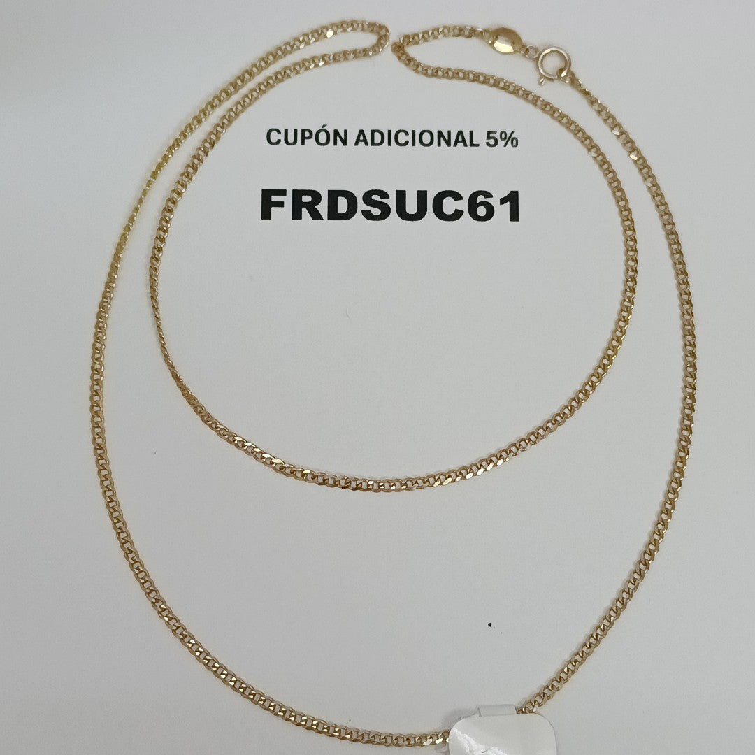 CADENAS TEJIDO BARBADA ORO 10K 55 CM 3.8 GR (NUEVO)