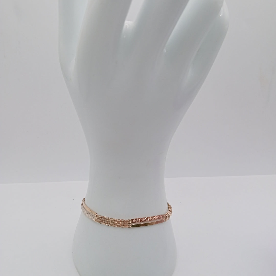 PULSERA ORO, ORO COMBINADO 10 K 4.9 GRMS (SEMINUEVO)