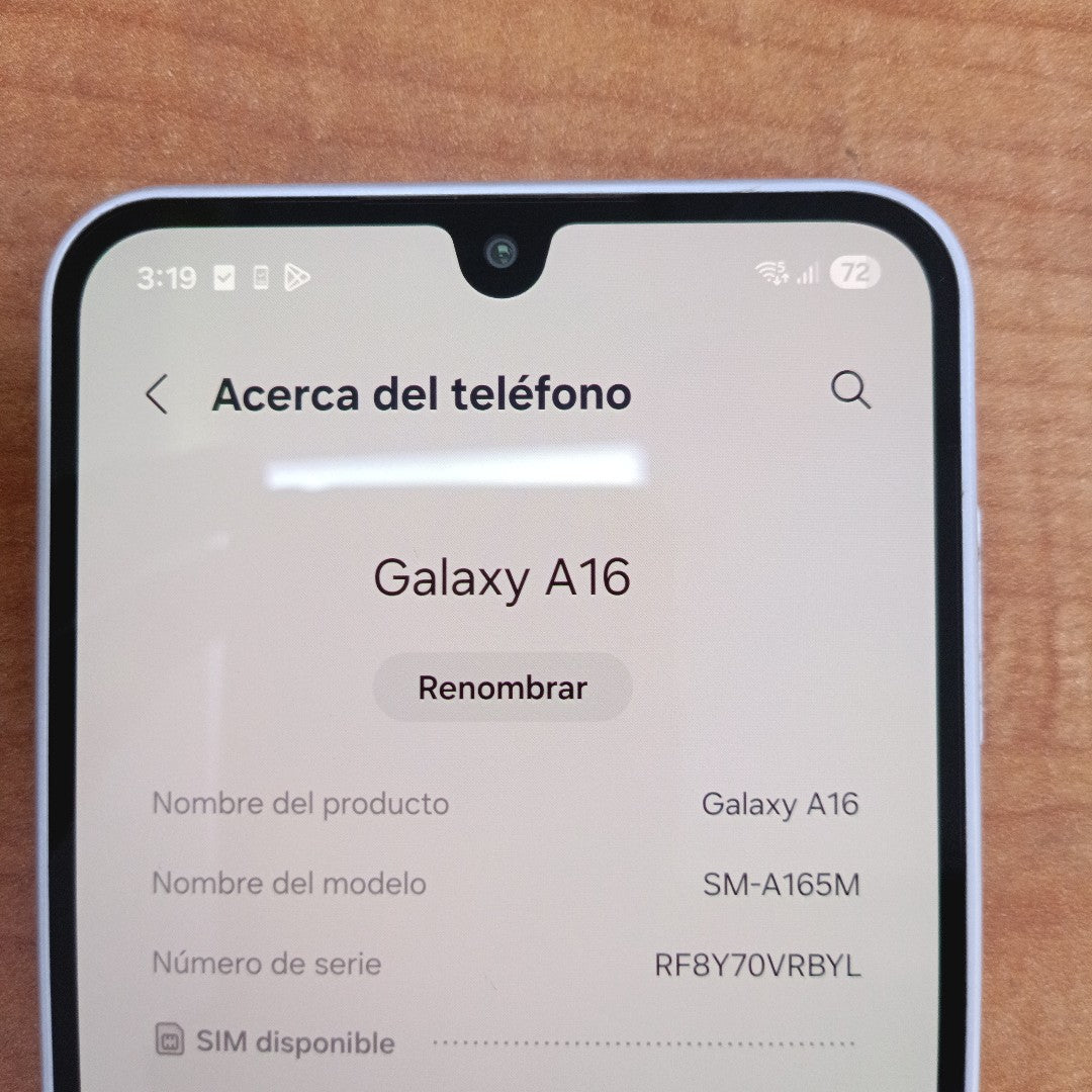 CELULAR SAMSUNG GALAXY A16 SM-A165M (2024) 128 GB 4 GB RAM (SEMINUEVO)