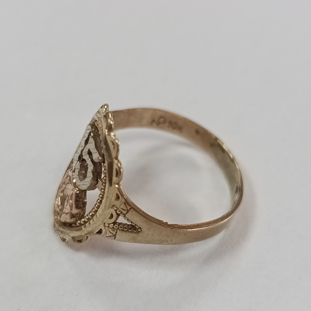 ANILLO CONMEMORATIVO ORO 10 K 2.1 GRMS (SEMINUEVO)