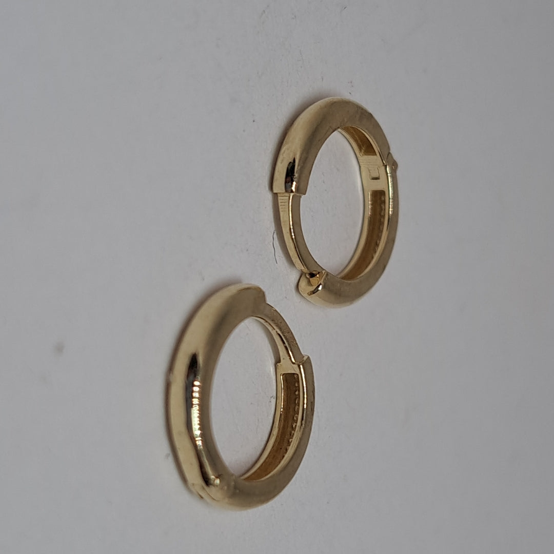 ARETES ARRACADAS LISAS 10K 1.2 GR (NUEVO)