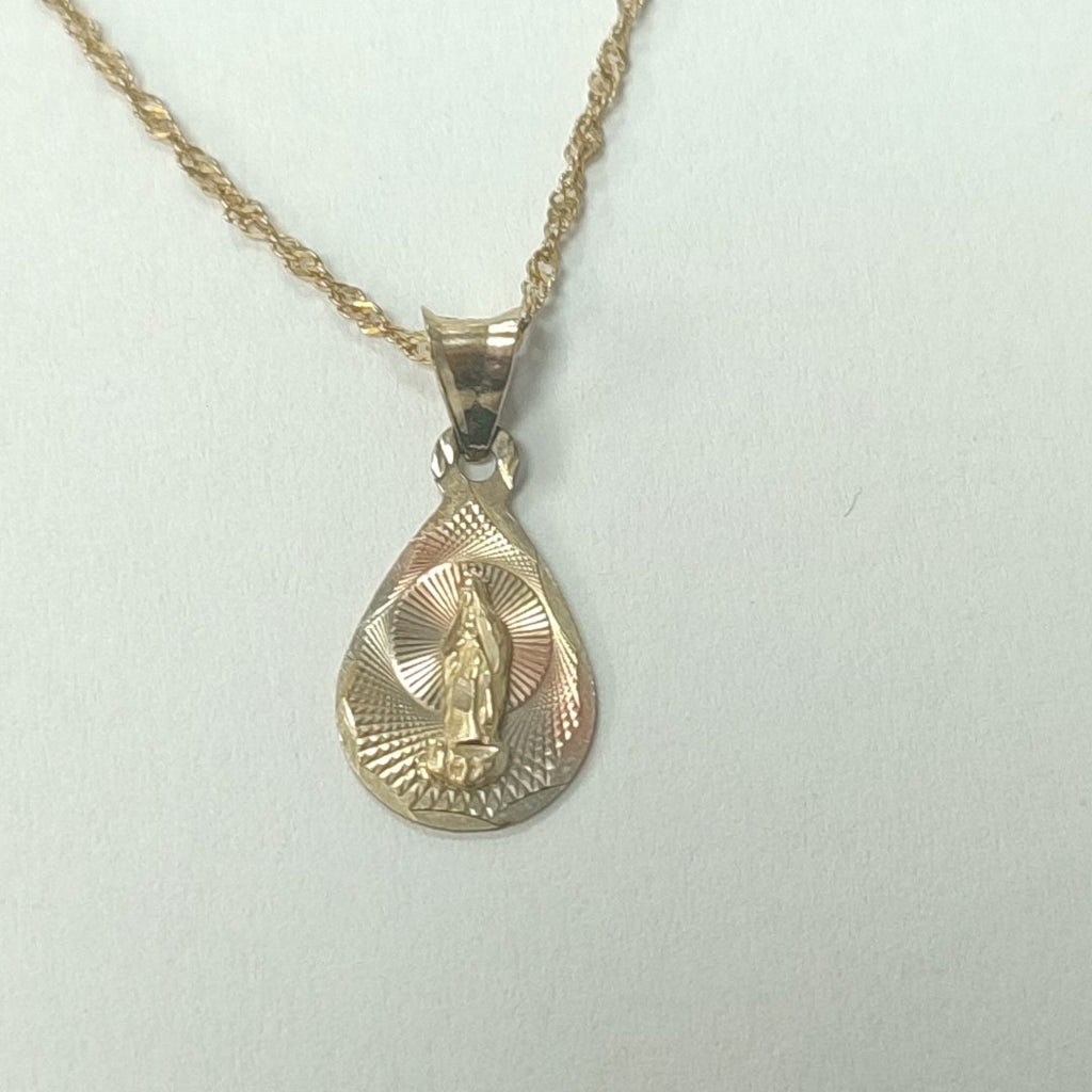 CADENA, MEDALLA RELIGIOSA ORO 8 K 1.4 GRMS (SEMINUEVO)