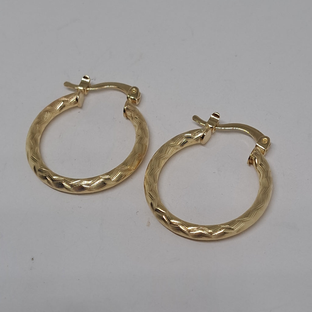 ARETES ARRACADAS LABRADAS 14K 2 GR (NUEVO)