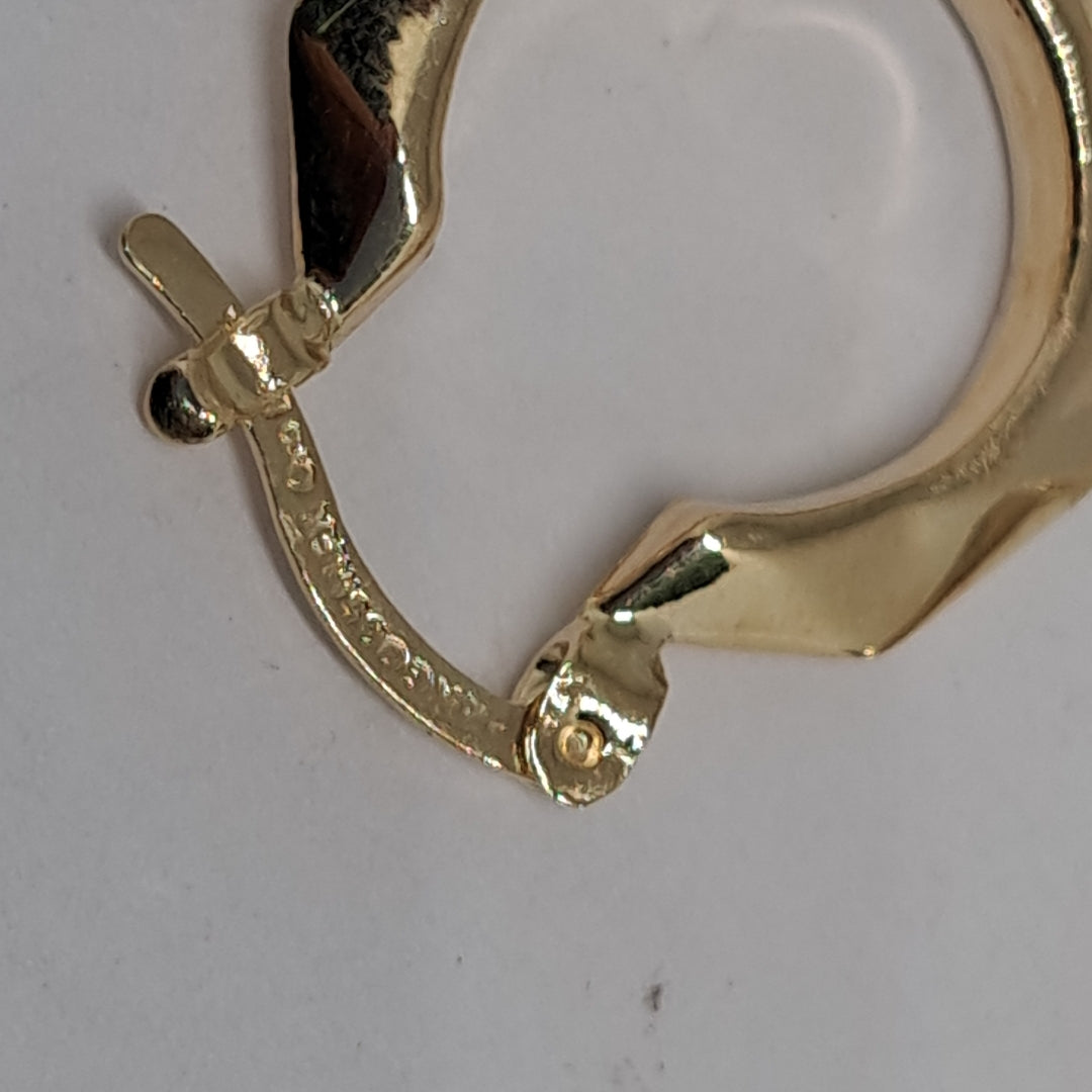ARETES TEJIDO ARRACADAS FACETADAS 14K 1.7 GR (NUEVO)