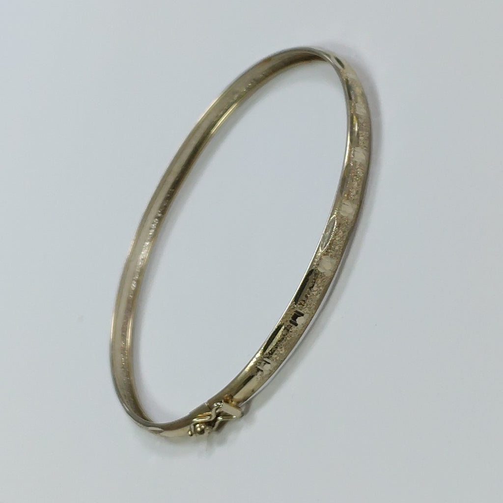 PULSERA RIGIDA ORO, RODIADO 14 K 4.3 GRMS (SEMINUEVO)