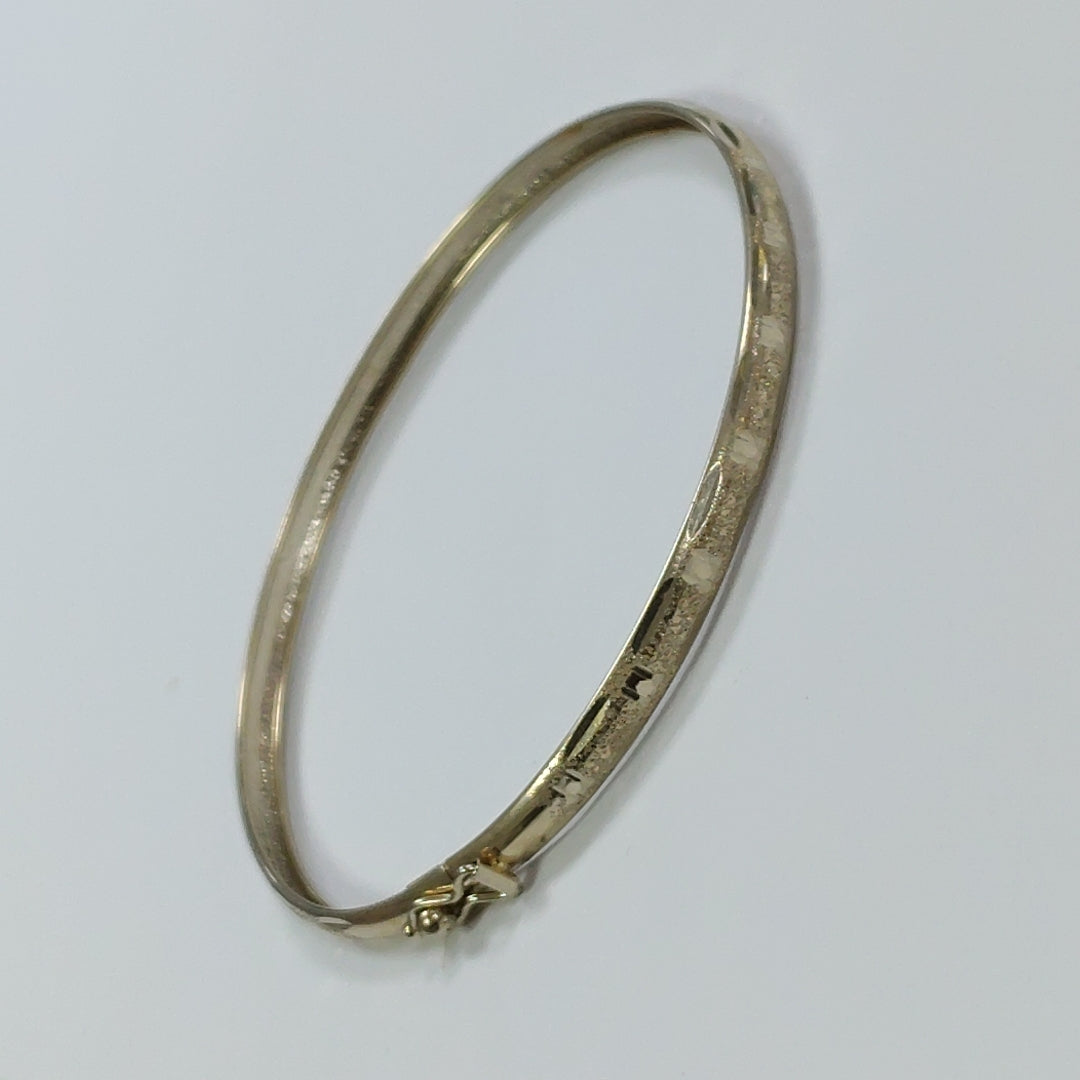 PULSERA RIGIDA ORO, RODIADO 14 K 4.3 GRMS (SEMINUEVO)