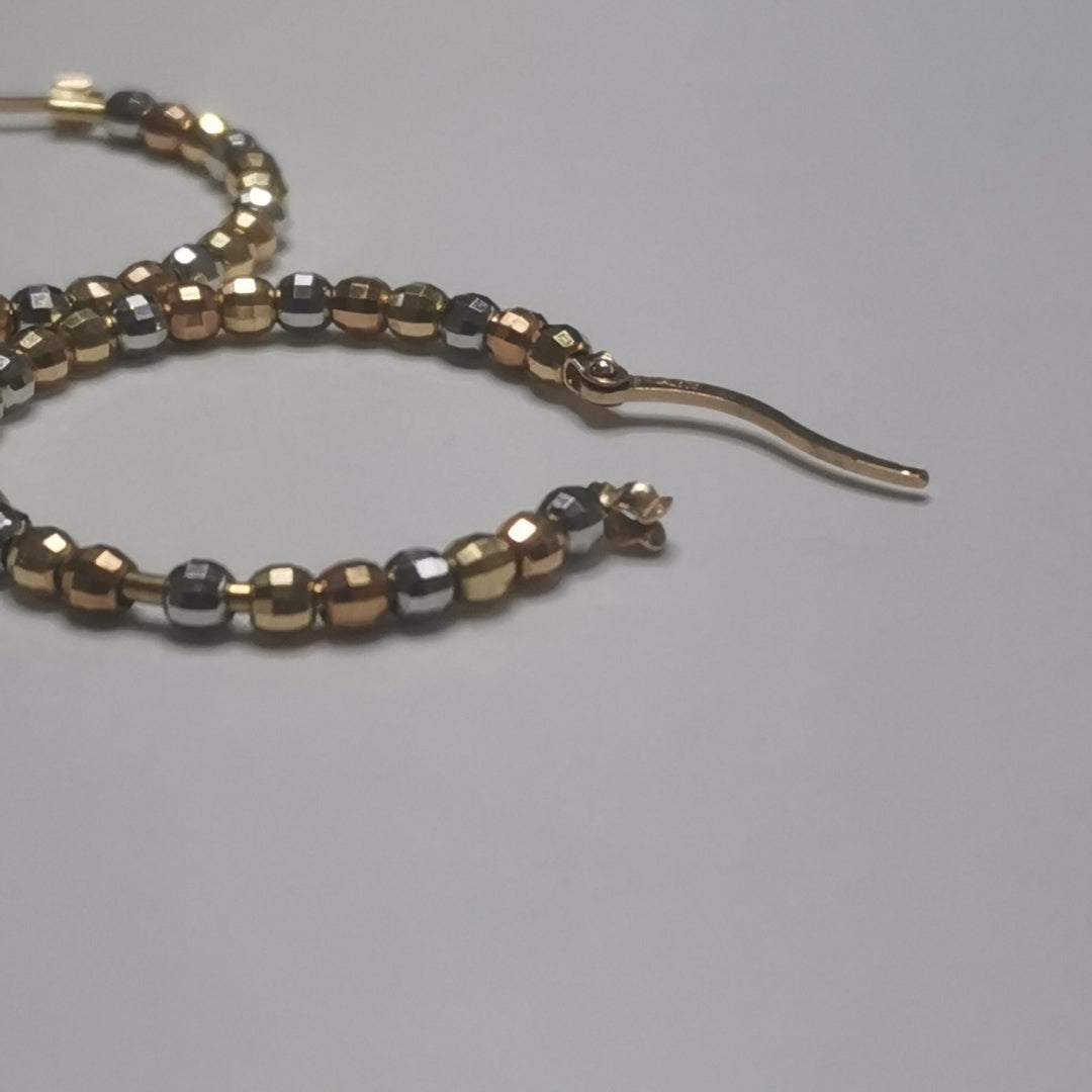 ARRACADAS PAR ORO COMBINADO 14 K 5.2 GRMS (SEMINUEVO)