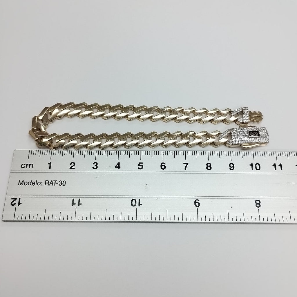 PULSERA CABALLERO MONACO ORO 14K 11.1 (NUEVO)