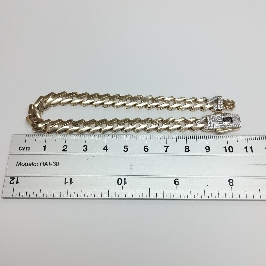 PULSERA CABALLERO MONACO ORO 14K 11.1 (NUEVO)